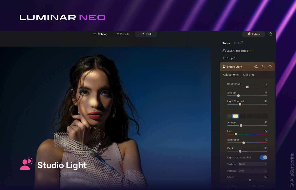 studio light tool luminar neo