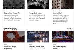 a screen shot of the lightroom community and academy website.