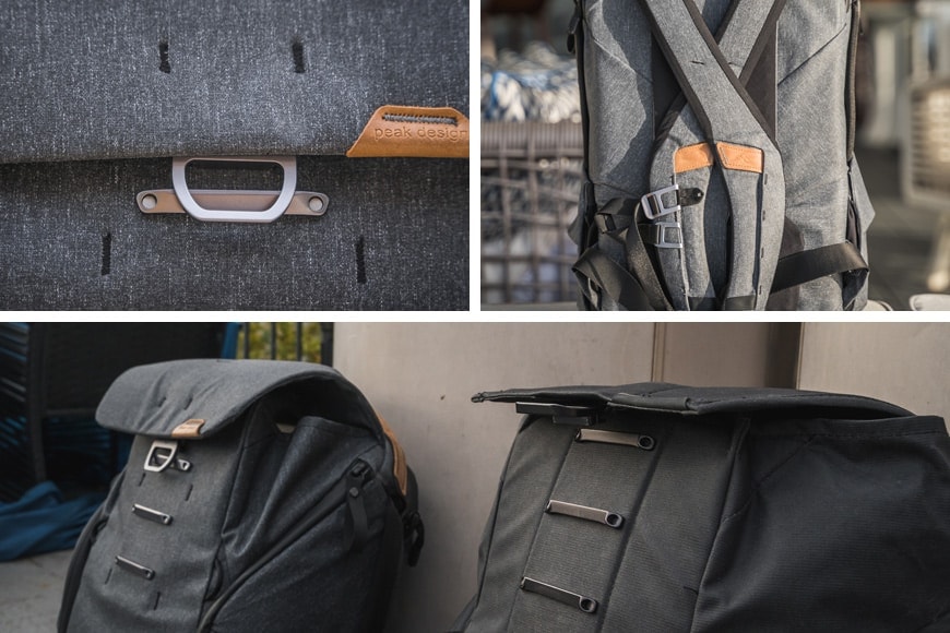 The Everyday Backpack V2 features a newly designed and improved top lid and MagLatch which no longer pops open when the bag is fully loaded right to the top.