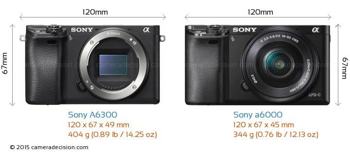 Sony a6000 vs 6300