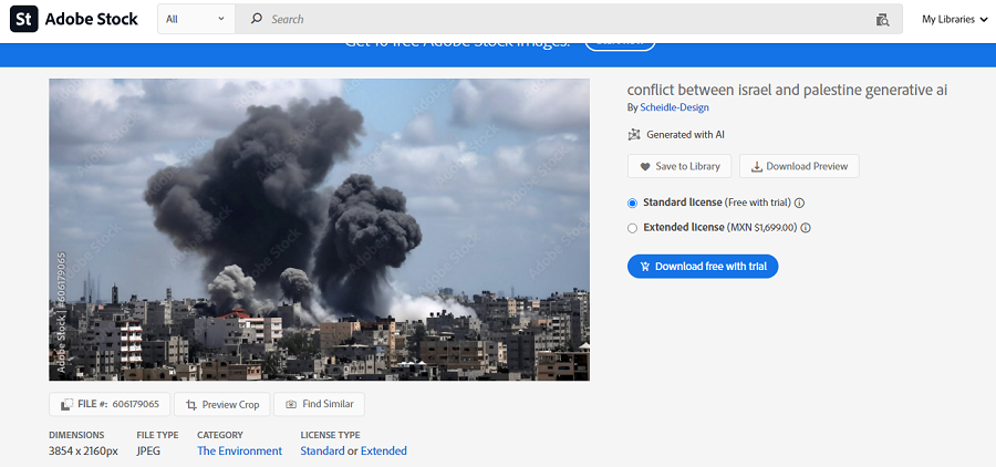 A screenshot of a web page showing a black smoke billowing out of a building.